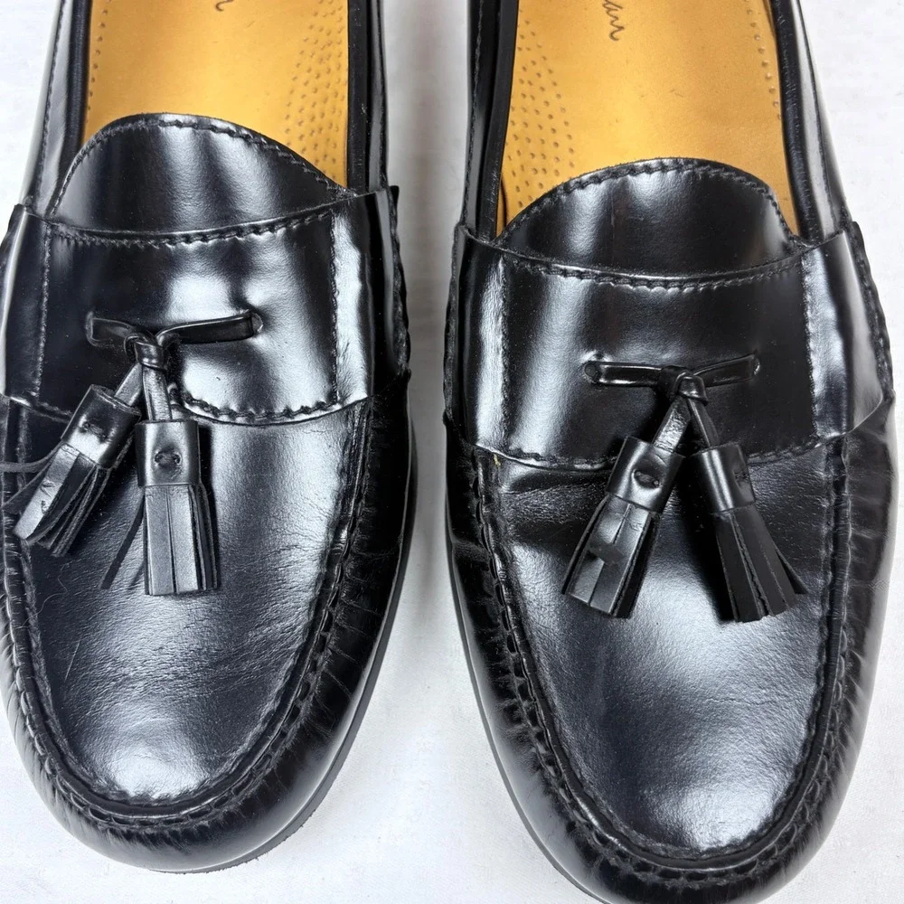 Cole Haan Mens Pinch Tassel Loafers 03506 Black Leather Dress Shoes 11.5 D